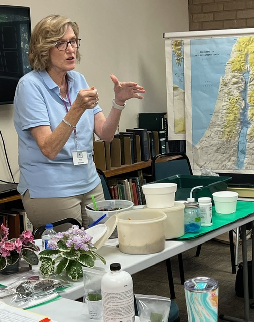 Mary Corondan presents on standands at the 2024 Workshop.
